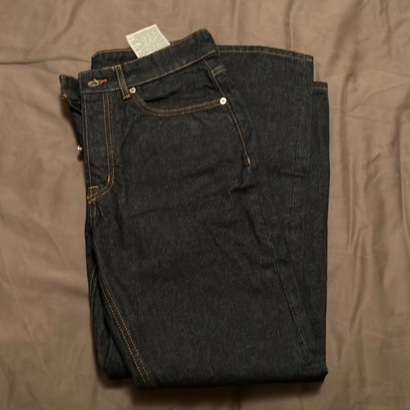 31W Dark Blue Zara Jeans Straight - Picture 1 of 3